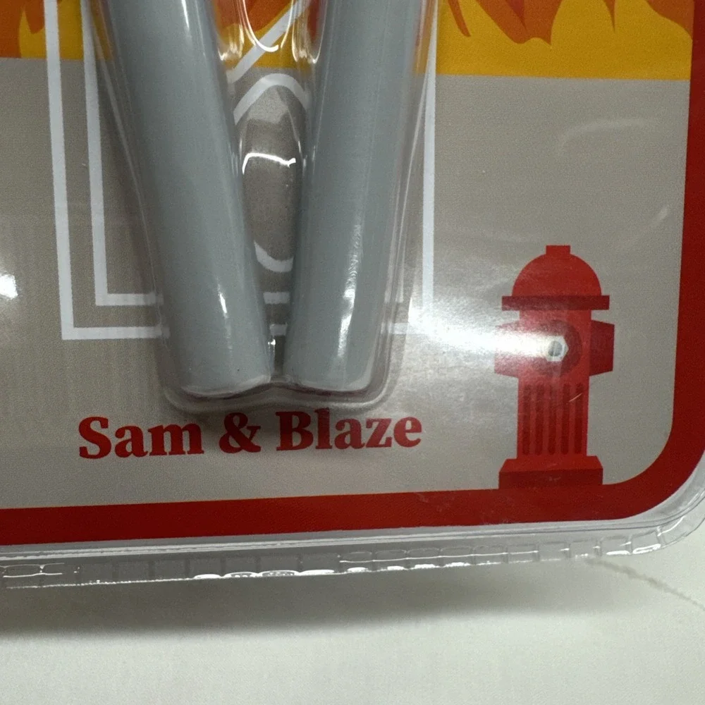 Fireman Straw Drinking Buddies Reusable Silicone Plastic 2 Count New Bachlorette